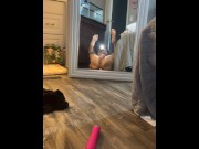 Preview 4 of Rubbing Squirting Pussy Clit Orgasm Legs Soles Rough Fast Puddles on Floor Loud