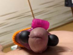 masturbation スマホ自撮りオナニー チンポの正面から撮影 おもちゃで挟んだカリでか肉棒から愛液ドボドボ!寸止めマスターベーションで悶絶大量ザーメン射精無修正映像 - Screenshot 5 of 16 - オナニー 自 撮り
