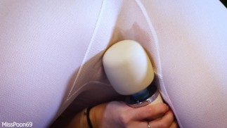 Squirting Cum in my White Leggings