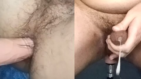 I indulge in fisting with my creamy anal sex machine full of cum