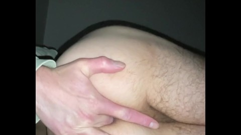 Close up guy fingering anal