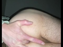 Close up guy fingering anal