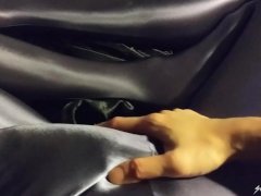 Playing with Huge Cock in Shiny Zentai Pants