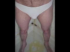 Uhd 120 fps and fhd 240 fps , 2 views , slow motion  wetting white cotton panties