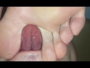 Preview 2 of Teasing urethra with her toenails and cumming on her soles