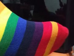 Rainbow Socks - Sock Fetish