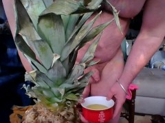 pissing in the ceramic pot