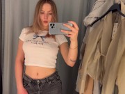 Preview 2 of See through tops try on haul
