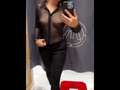 Trying on see through shirt in public! - Screenshot 5 of 16 - Voyeur