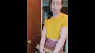 Trans delivery girl sucks your cock TRAILER