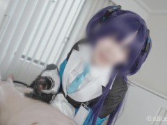 💙【aliceholic13】BlueArchive Yuka Hayase cosplaying femdom glove lotion handjob