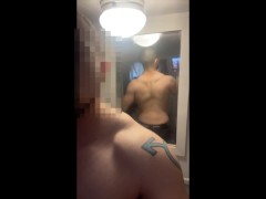 FTM flexes back muscles and does pull-ups
