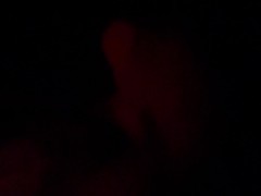 Virgin strokes his fat cock in the dark