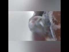 Stroking my dick with soap 🧼