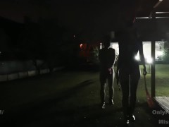 Walking My Bitchboy - Miss Annie - femdom female domination slave on leash dog slave humiliation