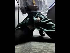 在没人的房间里穿着喜爱的jk制服自慰，很快就射精了~！ - Screenshot 5 of 16 - Female Orgasm