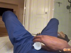 Caught the Plumber staring at my Pussy, so I let him Have some