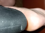 Preview 3 of Worshipping hands and sweaty feet and covering her soles with cum
