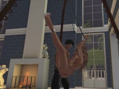 Pantyhose BDSM: Tripod in the Living Room