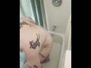 Preview 3 of Pale tattooed alt girl showering