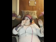 Preview 3 of MILF Gamer Girl Smokin & Enjoyin Herself (Part 2)