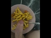 Preview 2 of Cum on food (macaroni)