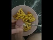 Preview 3 of Cum on food (macaroni)