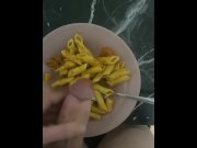 Preview 4 of Cum on food (macaroni)