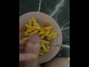 Preview 6 of Cum on food (macaroni)