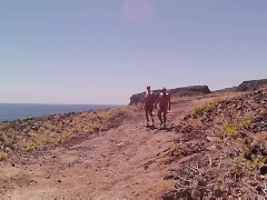 Couple is hiking naked near the coast - Screenshot 15 of 16 - Short Hair