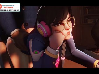 D.va Boring to Fuck after Class - Overwatch Hentai Animation 4K 60Fps