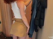 Preview 2 of Outfit and lingerie try on - come into the fitting room with me