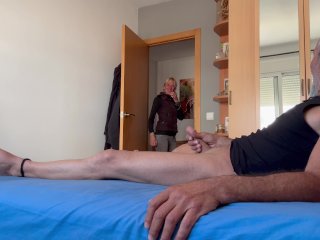 Screen Capture of Video Titled: I TAKE MY COCK OUT IN THE ROOM AND MY STEP-SISTER ENTER