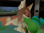Preview 5 of Slutty Fox Gets Face Fucked By A Big Dick Nardo | VRCHAT PORN |