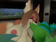 Preview 6 of Slutty Fox Gets Face Fucked By A Big Dick Nardo | VRCHAT PORN |