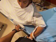 Preview 1 of Wife cheats on her husband in the ER!
