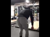 Sissy at the gym - Visible thong lines