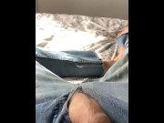 Preview 3 of young skater in blue jeans jerks off in his bed and cums on his shirt shows feet hairy guy