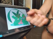 Preview 1 of Cumshot Tribute on a friend's Grovyle