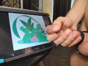 Preview 4 of Cumshot Tribute on a friend's Grovyle