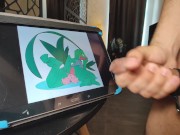 Preview 5 of Cumshot Tribute on a friend's Grovyle