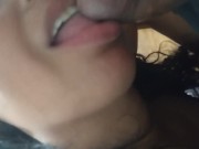 Preview 1 of Swallowing semen. I suck a small cock until I receive a big cumshot in my mouth, I swallow it all