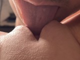 PUSSY EATING CLOSE UP! My boyfriend makes me orgasm with his fast tongue. 4K, POV