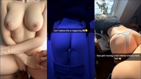 compilazione Snapchat di ragazze universitarie di scopate sporche TRIPLO SCHERMO