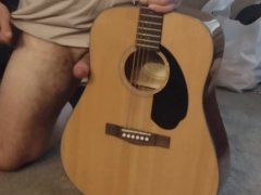 Having sex with my guitar one last time before I leave her for 6 months