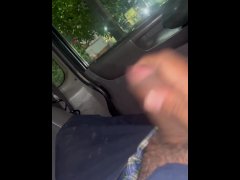 Jacking off in truck