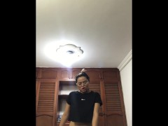 My stepson's girlfriend seduced me and ended up jumping on my cock in my room