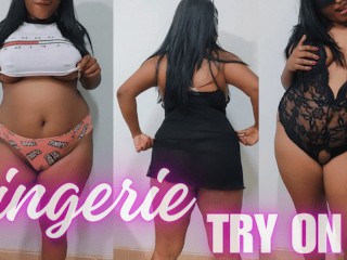 හරිම වල් කෙල්ලෙක් | Lingerie Try on Haul Video