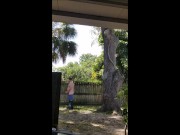 Preview 5 of Eclipse jerking outside (sex magic)