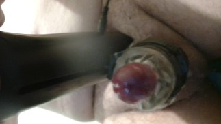 The Handy sex machine session playing cock hero - Open ended fleshlight sleeve cumshot